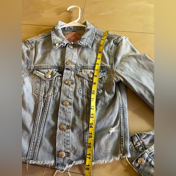 Jean jacket Hadid denim jacket with white stars. logo HADID on the back - Picture 15 of 16